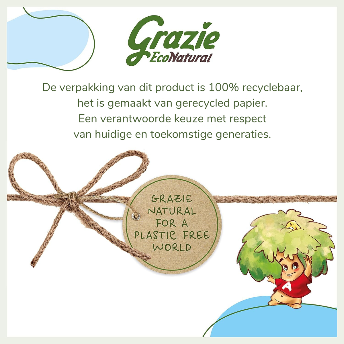 Grazie Natural toilet paper 3-ply - Recycled beverage carton - free from bleach