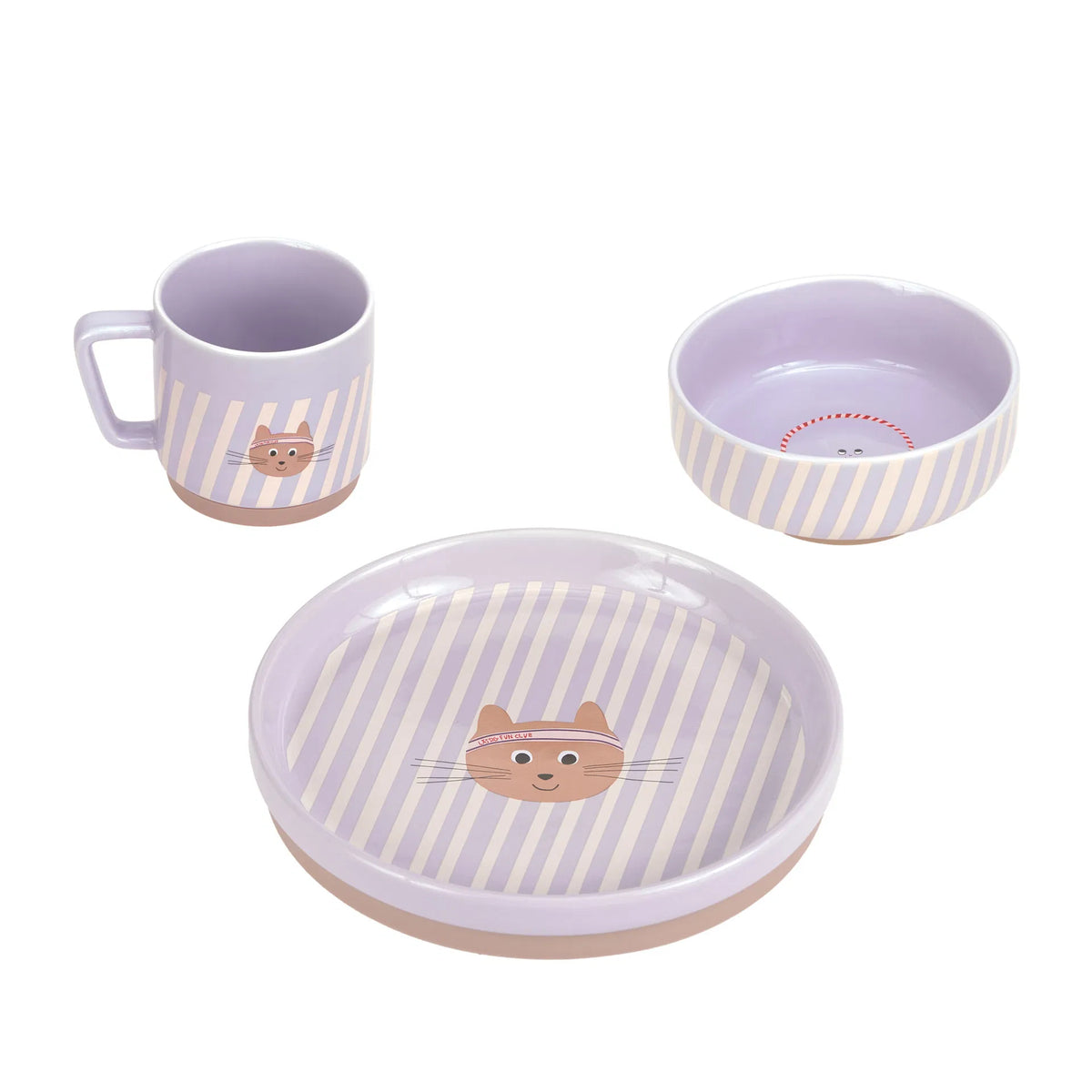 Lässig - Dish Set Porcelain/Silicone - 3pcs