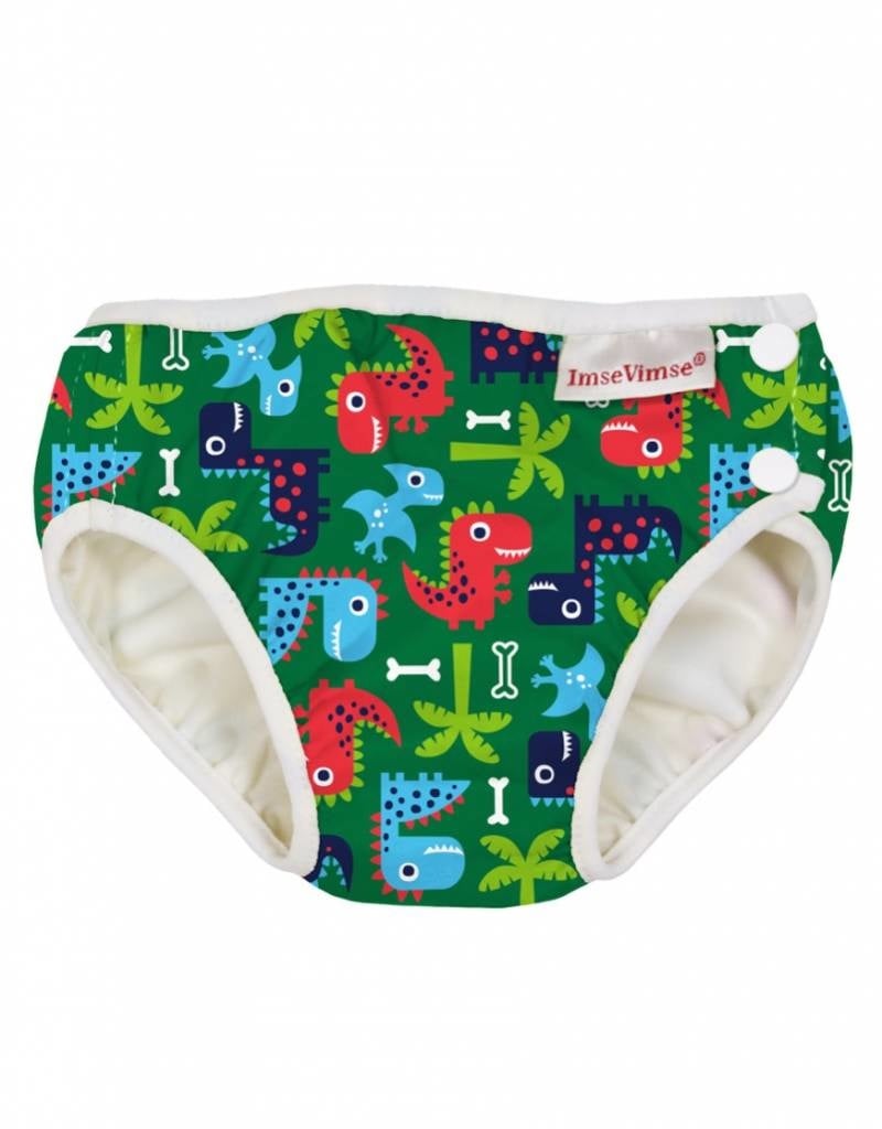 Washable Swim Nappy - Green - Dinoprint
