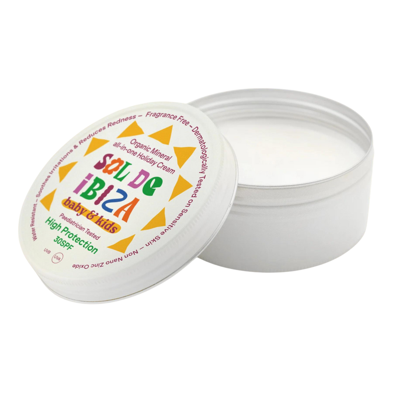 Sol de Ibiza Baby & Kids · High Protection SPF30 · Broad-Spectrum UVA Blocks 97% UVB