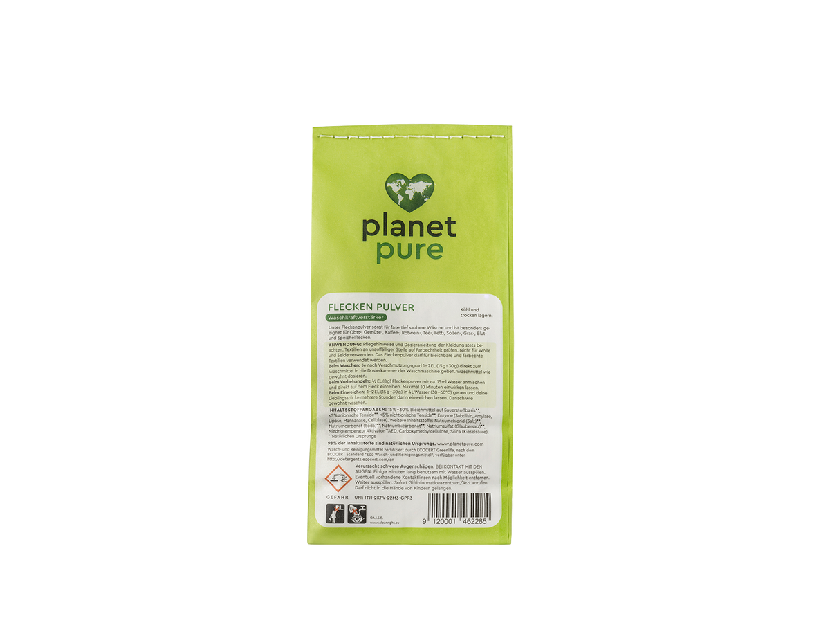 Planet Pure - Stain remover powder for colored laundry - 450 g