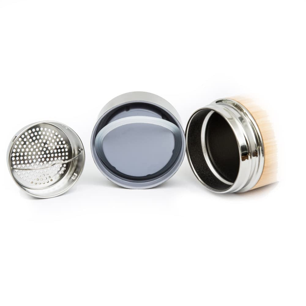 Pandoo bamboo thermos flask with tea strainer insulated - 480 ML