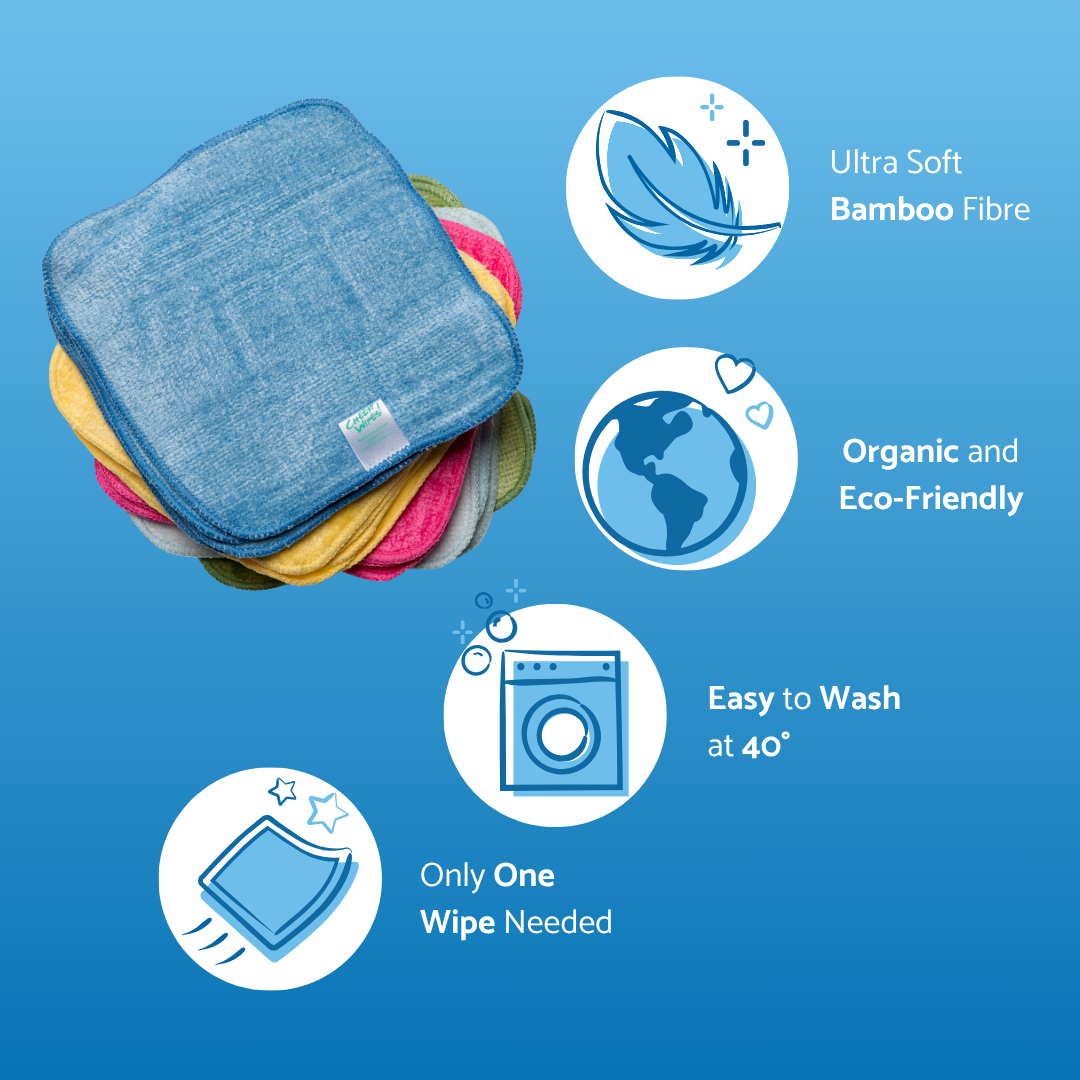 Cheeky Wipes - bamboo baby wipes - 25 Pieces – various colors