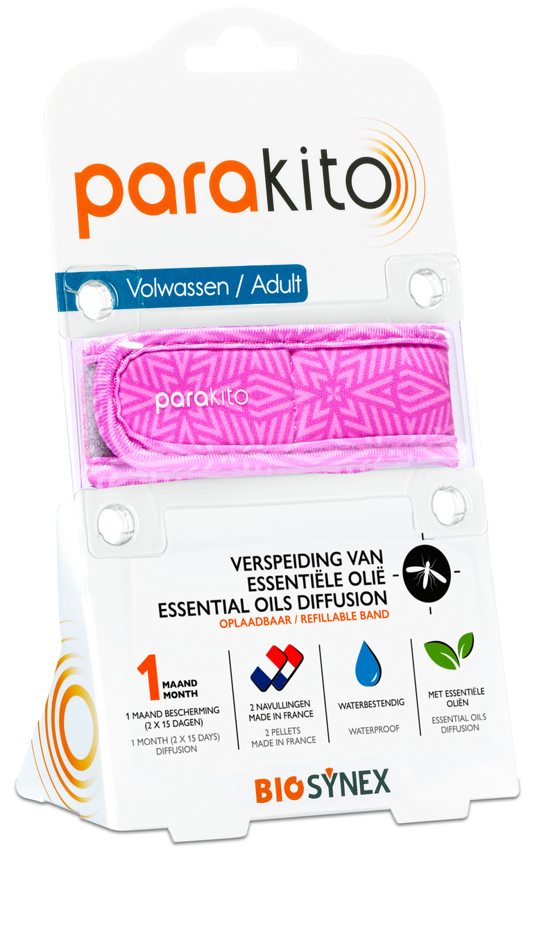 Parakito Rechargeable Anti-Mosquito Bracelet - Adult - Plant-Based Protection - Refillable - Innovative