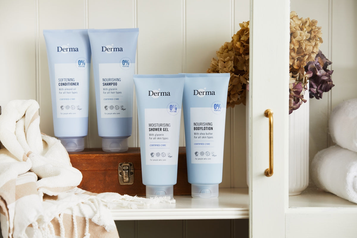 Derma Family - Care set Shower gel, Shampoo, Conditioner & Body lotion