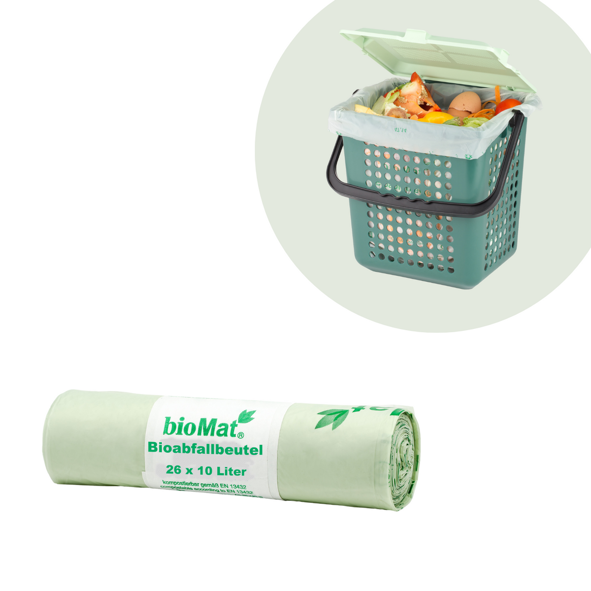Biomat - Compostable garbage bags - 26 x 10 liters