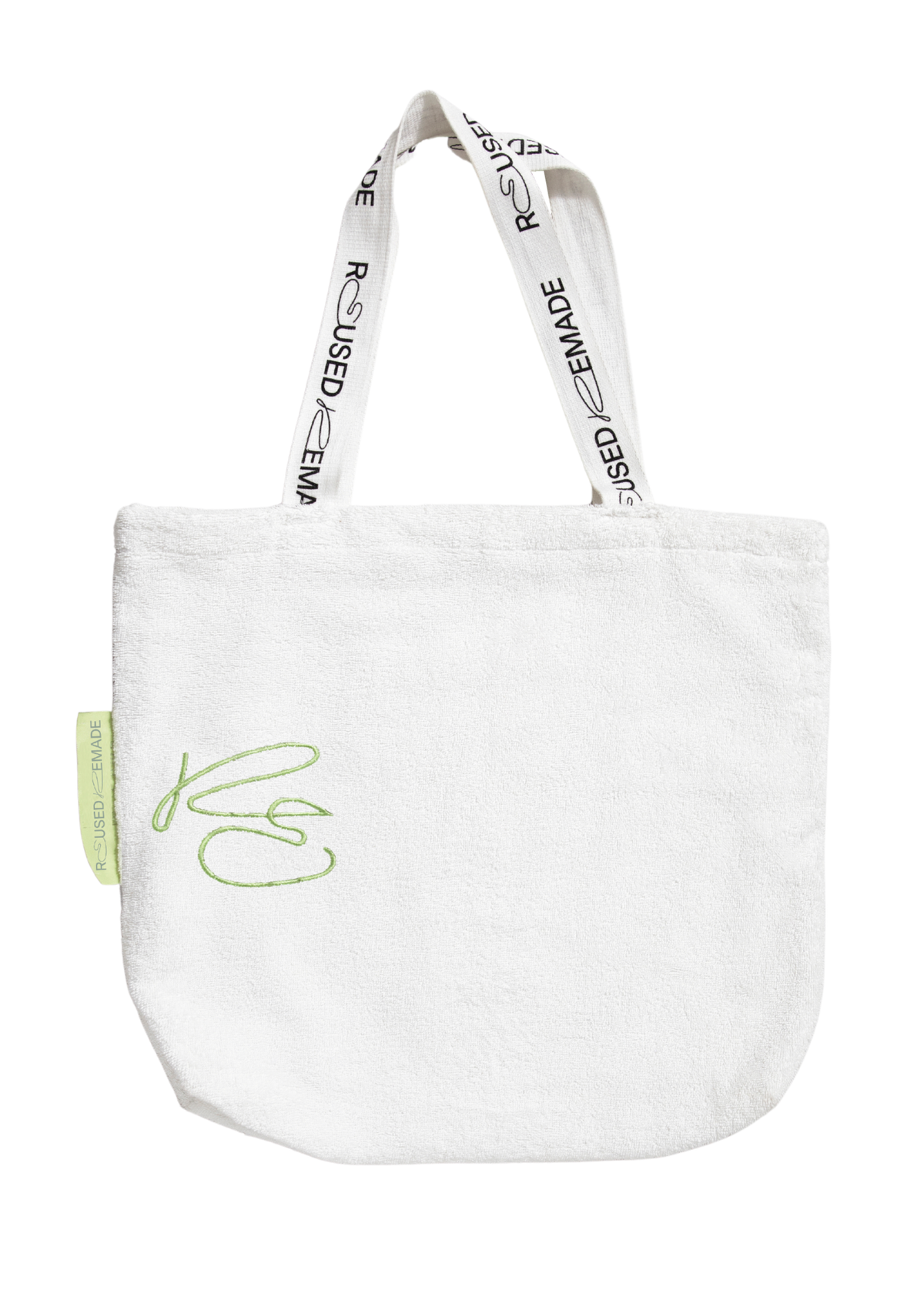 Beach Bag - Terry Cloth - Lime - Upcycle