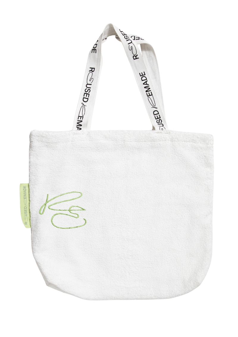 Beach Bag - Terry Cloth - Lime - Upcycle