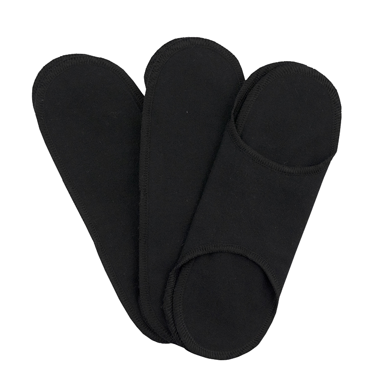 Washable Pantyliners - without closure - 3 Pieces - Black