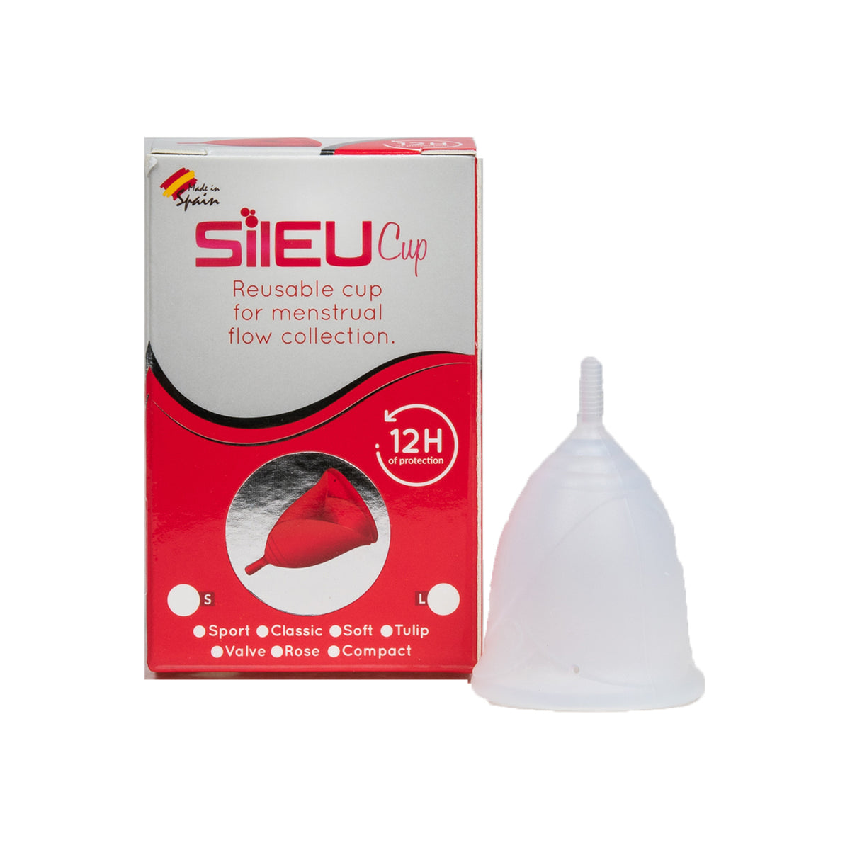 Rose Sport menstrual cup - transparent