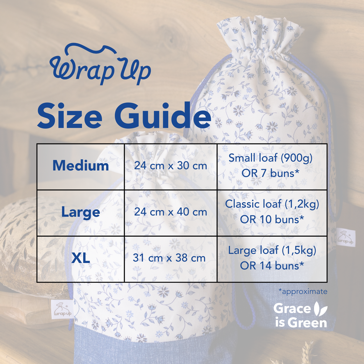 Wrappie Food Wrap size XL - Various colours