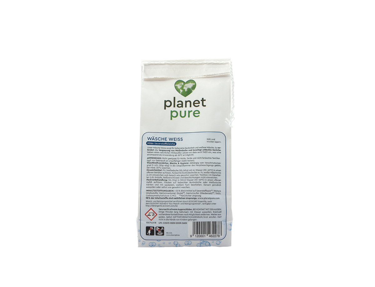 Planet Pure - stain remover powder for white laundry - 450 g