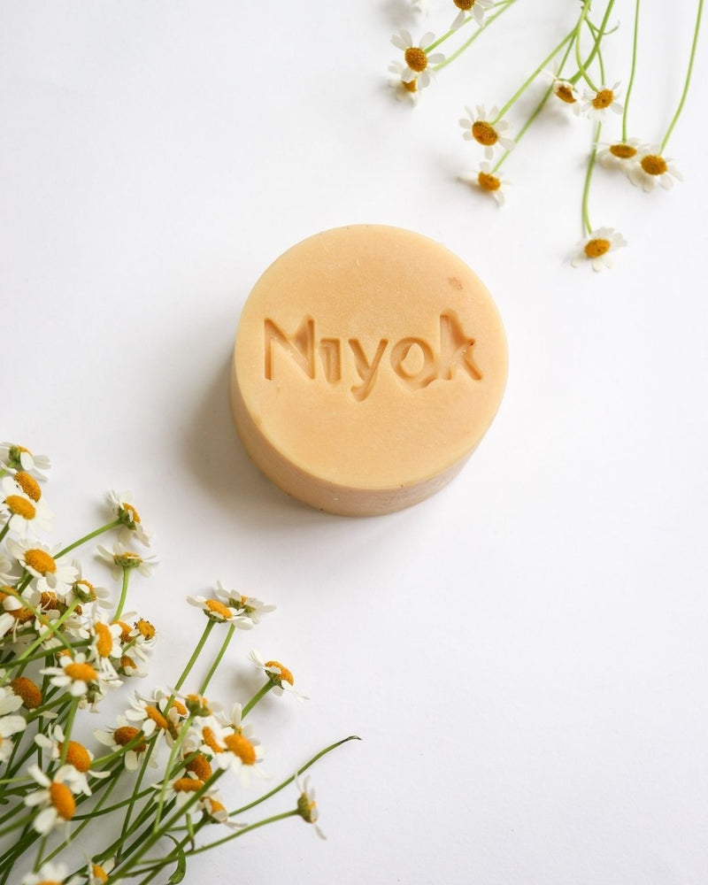 Soft Blossom Hair & Skin Care: Niyok Solid Shampoo, Conditioner, and Face Wash Bar