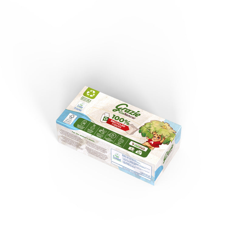 Grazie Natural - Recycled beverage carton - 3-layer - 80 tissues