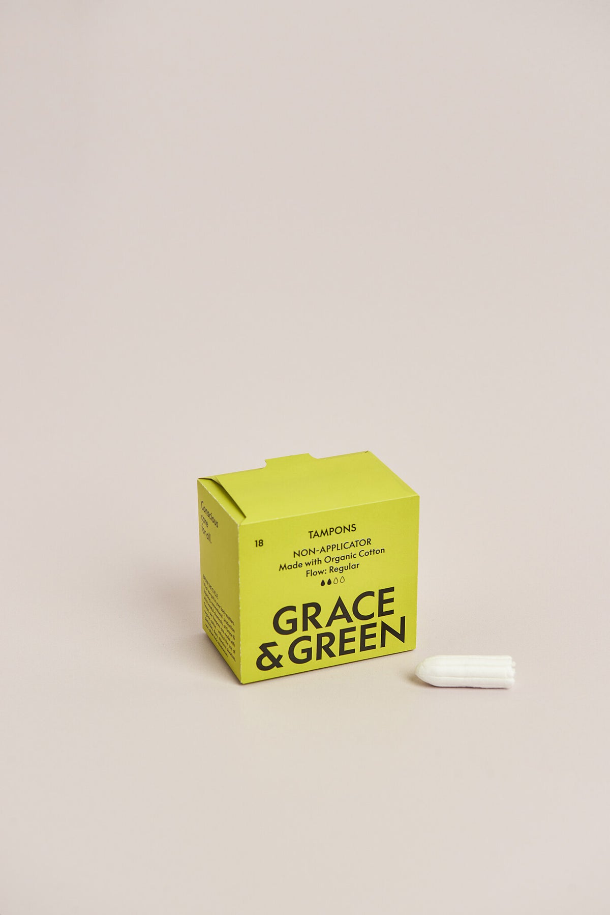 Tampons normal organic cotton - 18 in a box - 4x18