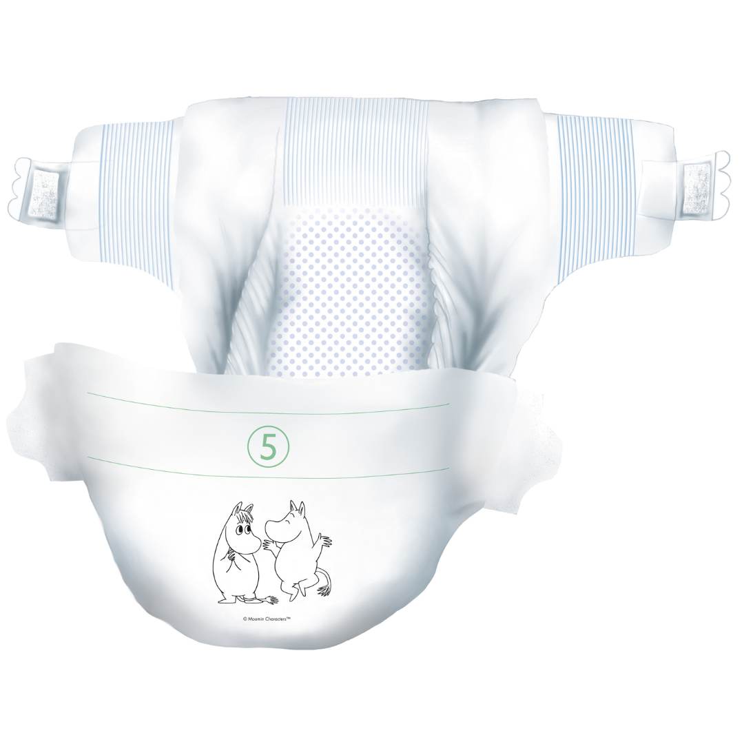 Moomin Baby - Eco Diapers - size 5 - 10 to 16 kg - Discount packaging