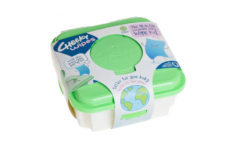 Cheeky Wipes Mucky Container Grey and Green