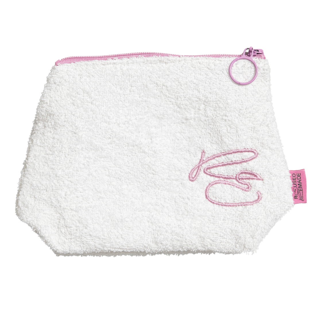Toiletry bag - Terry cloth - Upcycle - Small - Pink
