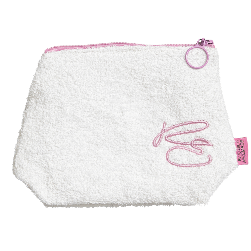 Toiletry bag - Terry cloth - Upcycle - Small - Pink