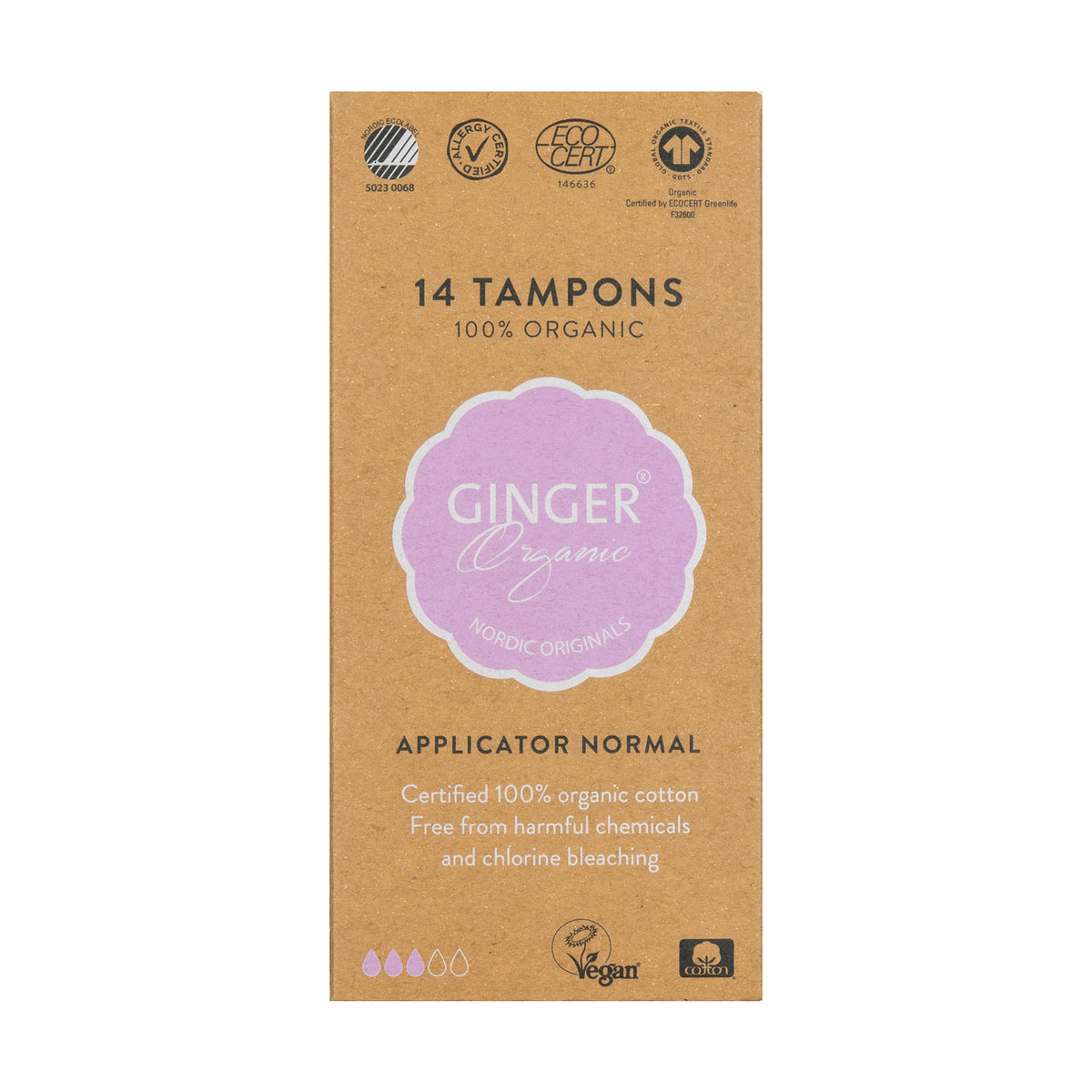 Tampons with applicator - Organic cotton - Normal