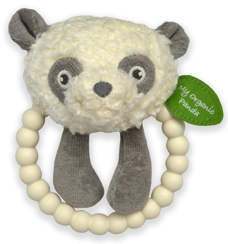 My Organic Panda - Silicone Rattle with Teether