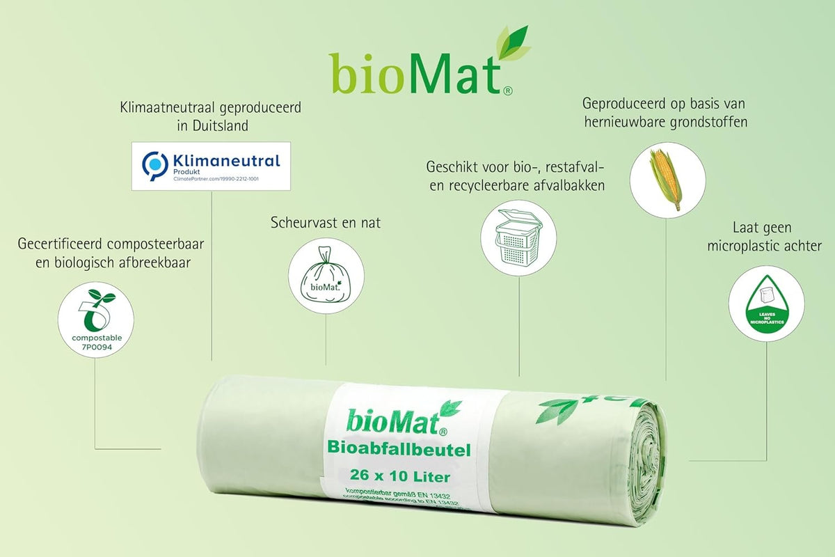 Biomat - Compostable garbage bags - 26 x 10 liters