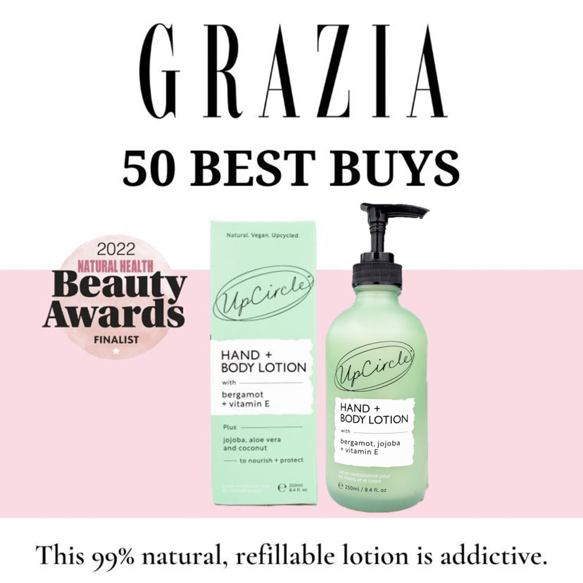 Hand + Body Lotion – Upcycled Bergamot Fruit Water – 250 ML