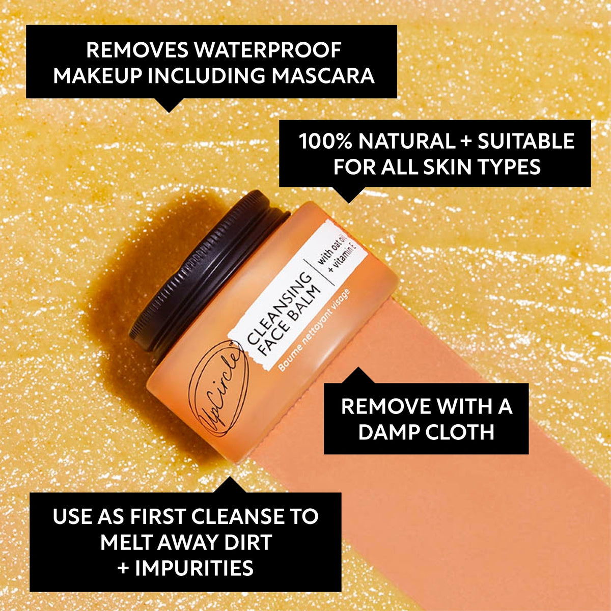 Cleansing Face Balm – Upcycled Apricot Powder – 55 ML