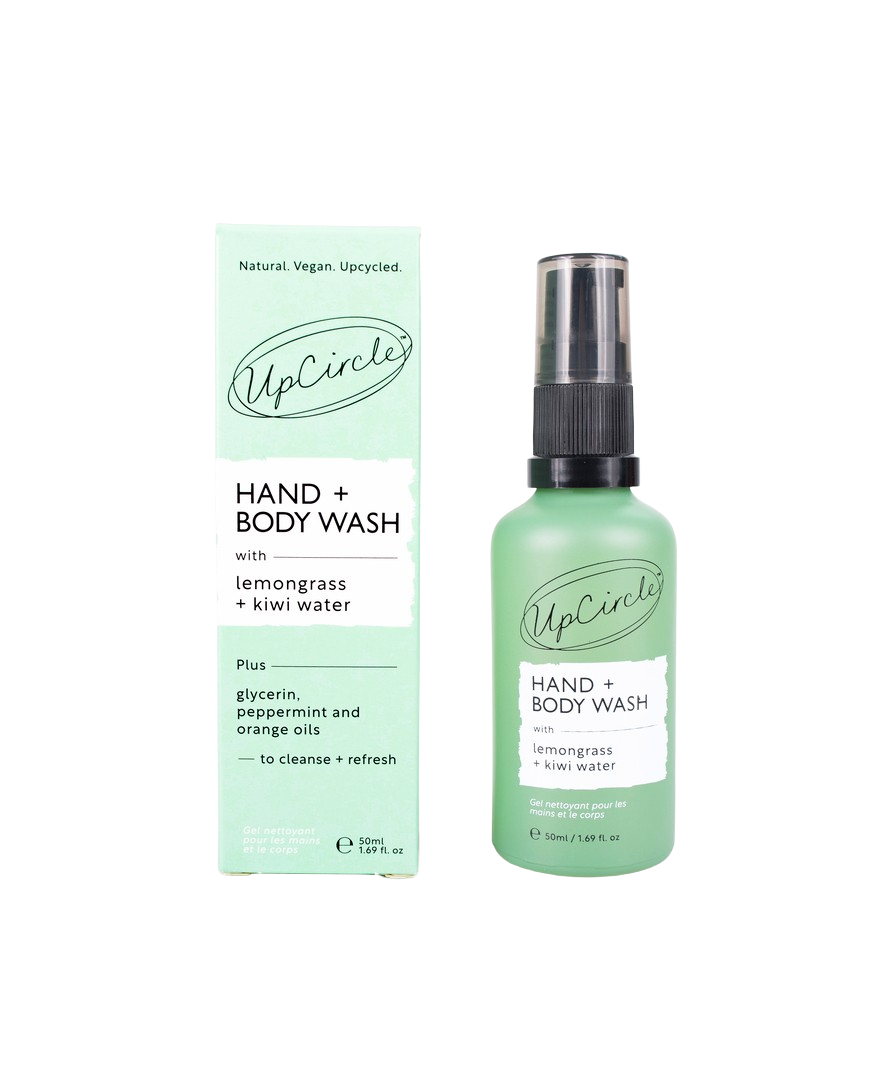 Hand + Body Wash – Upcycled Kiwi Water – Travel size