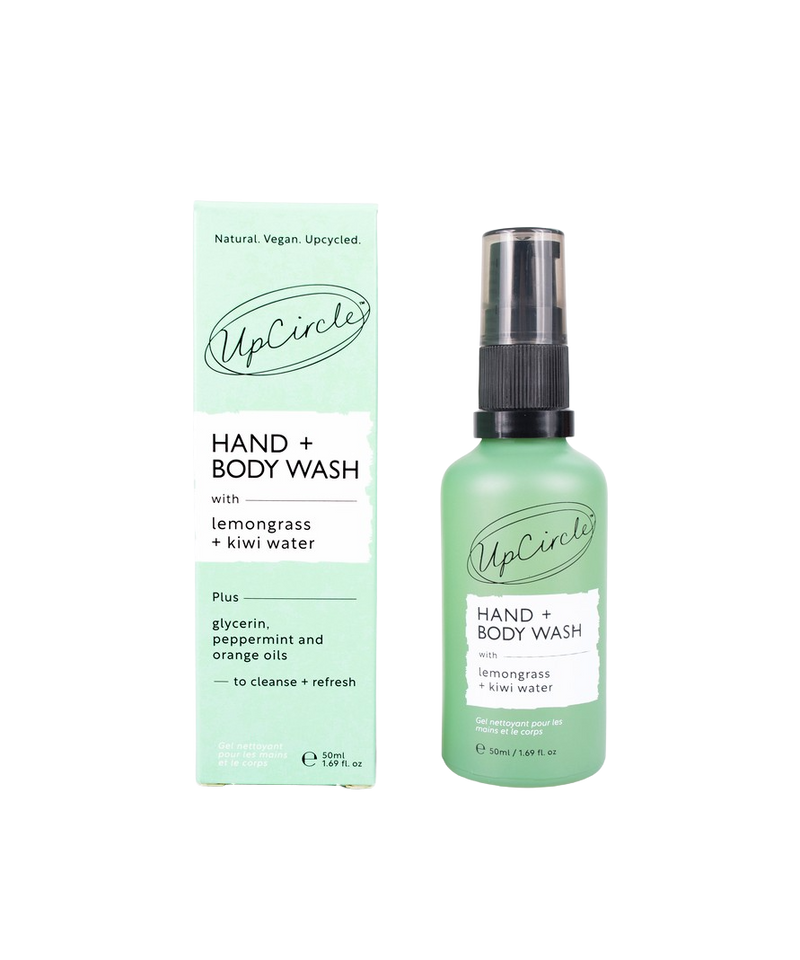 Hand + Body Wash – Upcycled Kiwi Water – Travel size