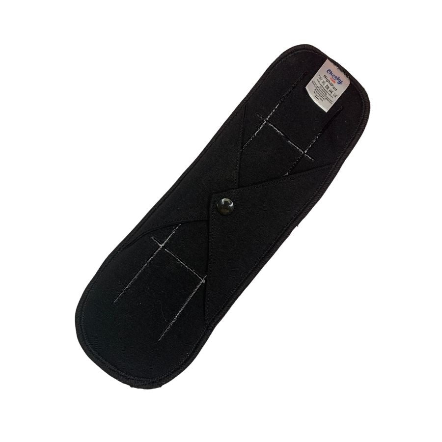 Washable sanitary napkin night - Organic cotton - With push button