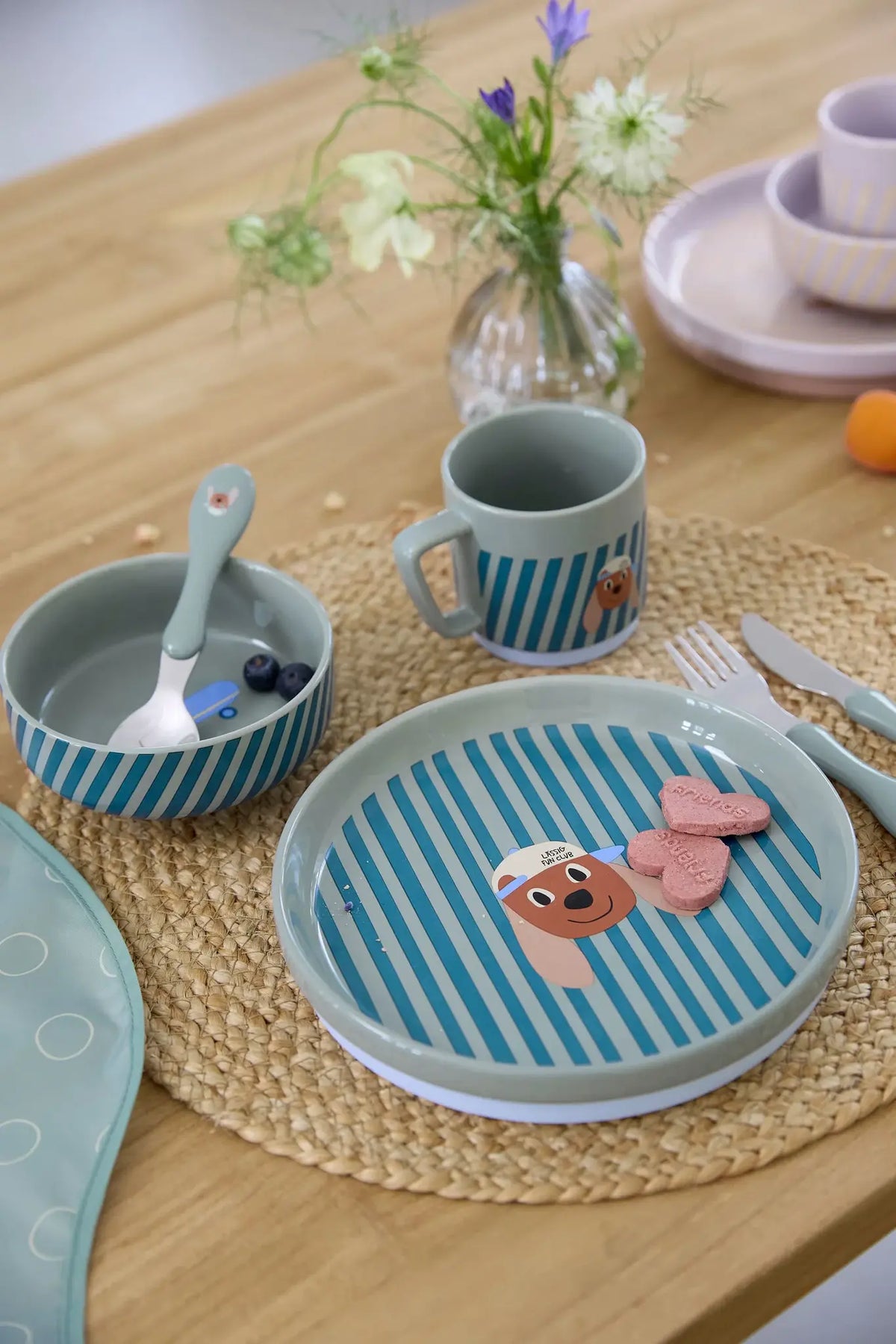 Lässig - Dish Set Porcelain/Silicone - 3pcs