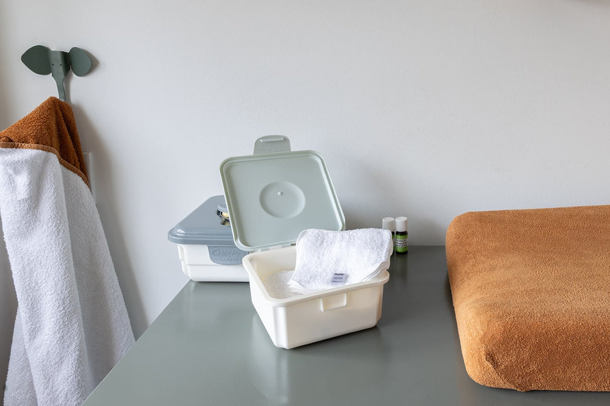 Premium All-in-One Kit Bamboo - Washable Baby Wipes - Grey Box
