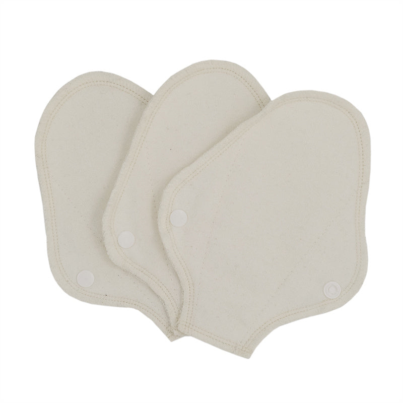 Washable Thong with Snap Buttons - 3 Pieces - White
