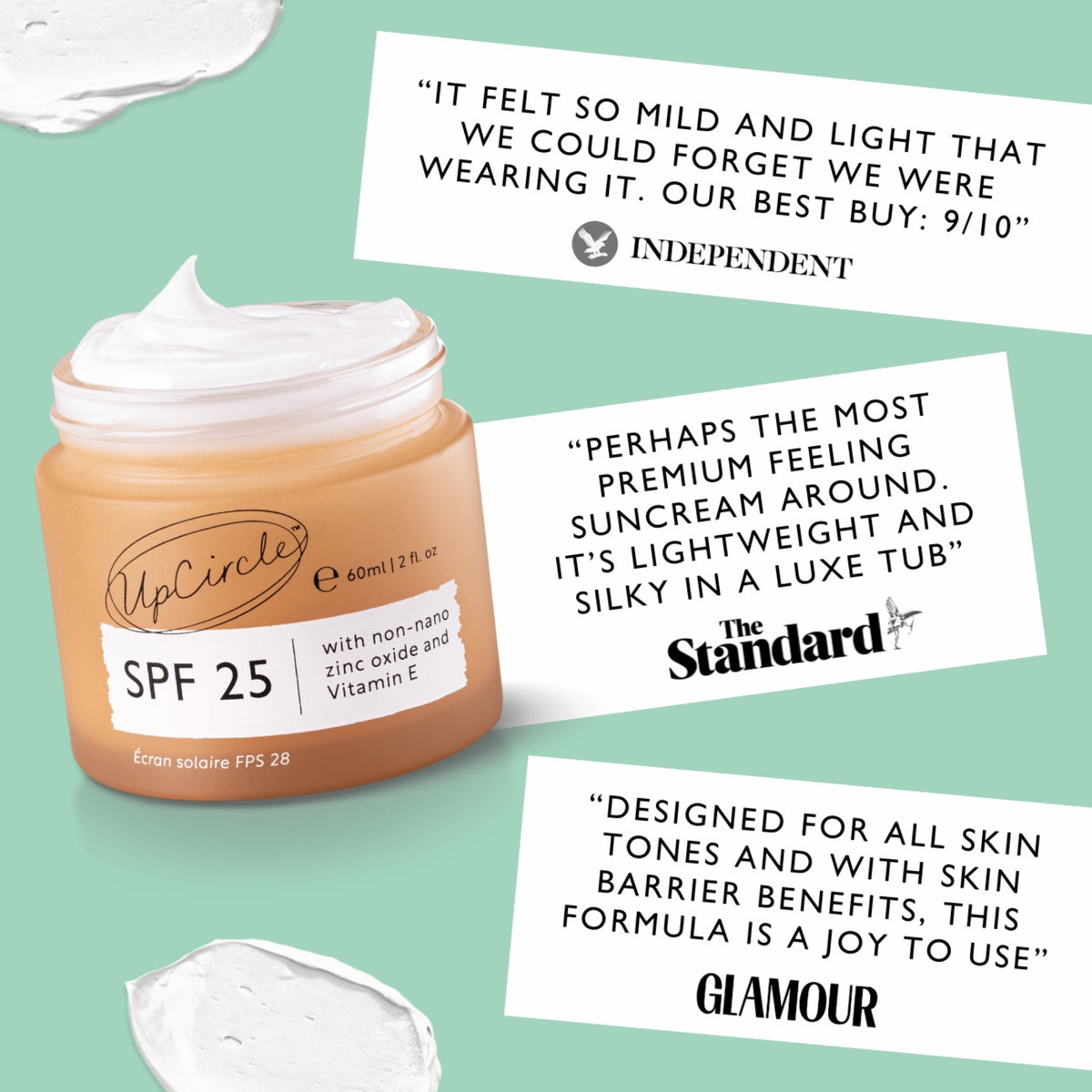 Sunscreen - Face - SPF 25 - Upcycled raspberries - 60 ML