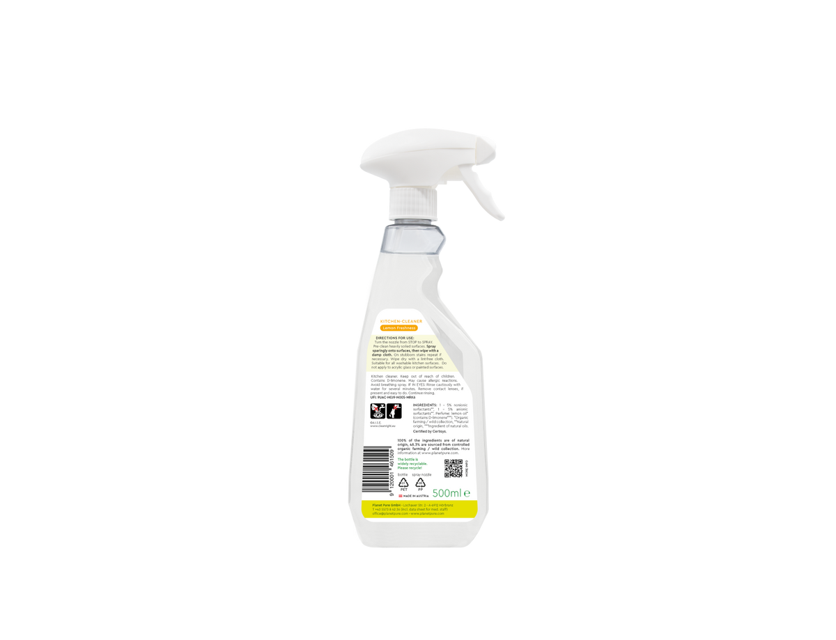 Planet Pure - Kitchen Cleaner Lemon Spray - 500 ml