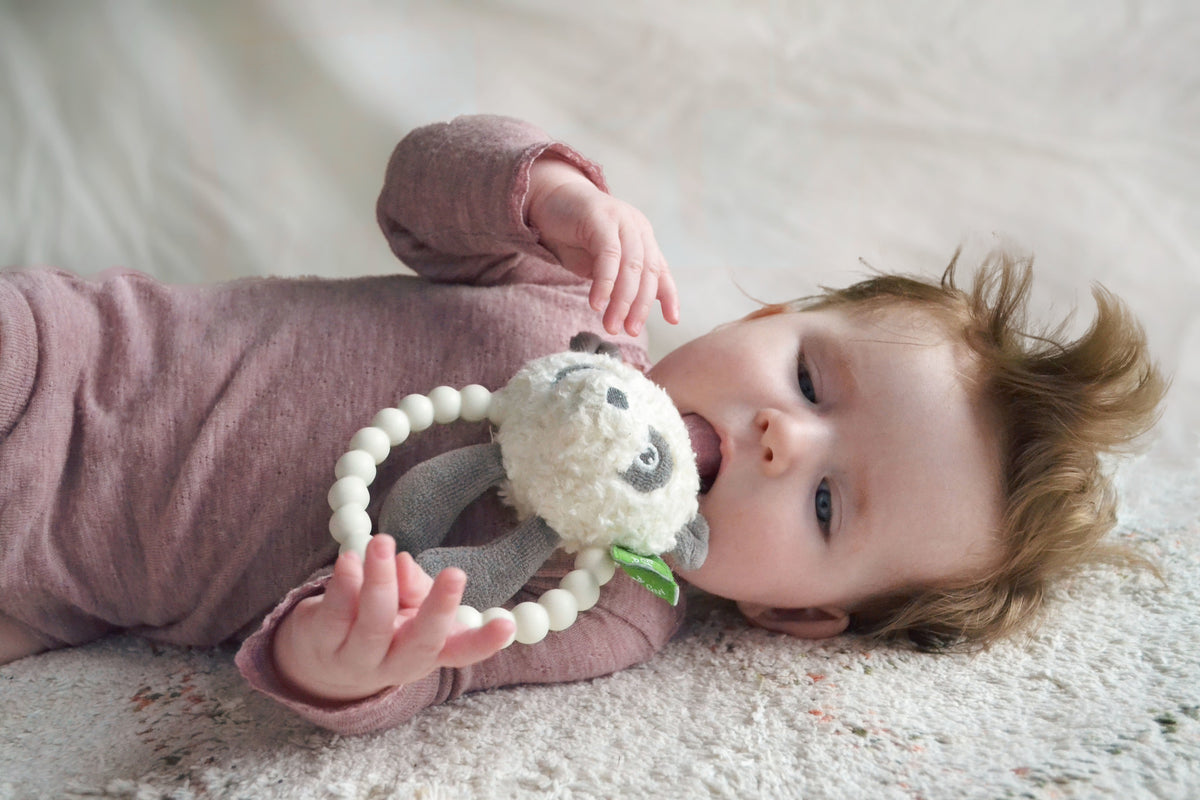 My Organic Panda - Silicone Rattle with Teether
