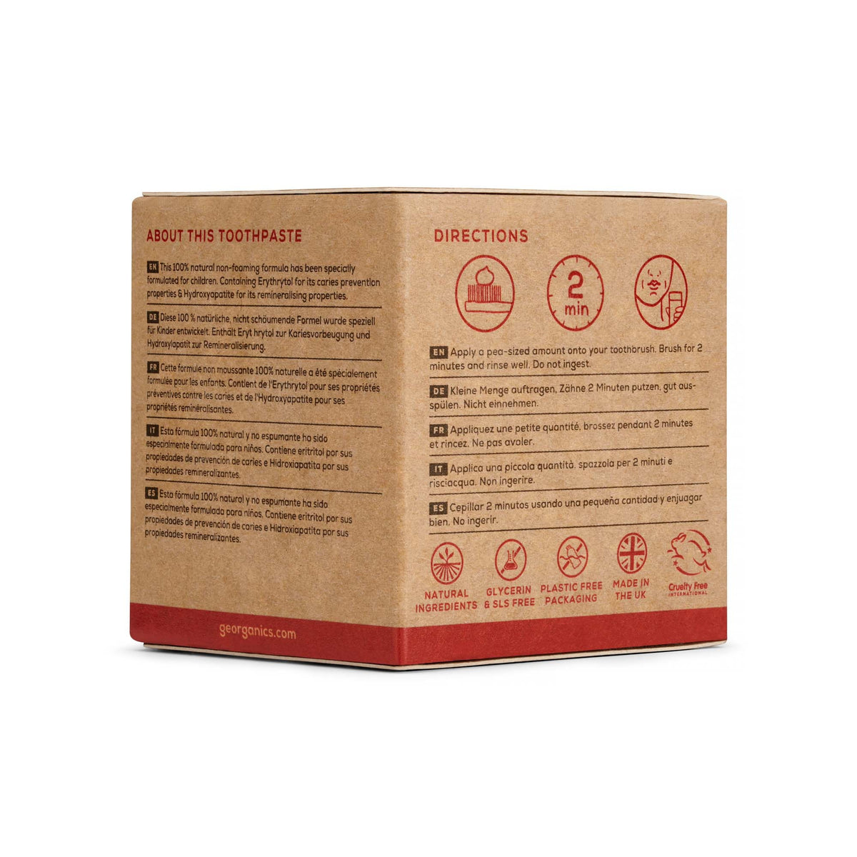 Georganics - Kids Toothpaste Fluoride-Free - Strawberry