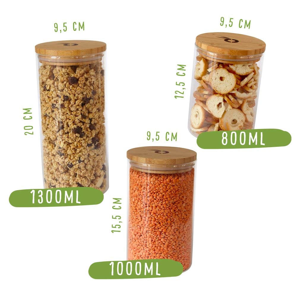 Glass storage jar - 800ml