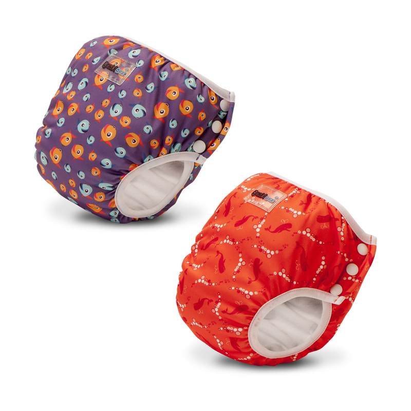Swim diaper/practice pants Lucky Purple + Bubble
