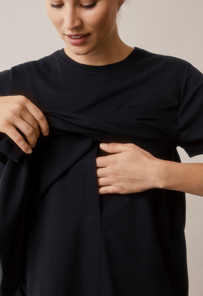 Boob Design - Maternity T-shirt with feeding function - Black