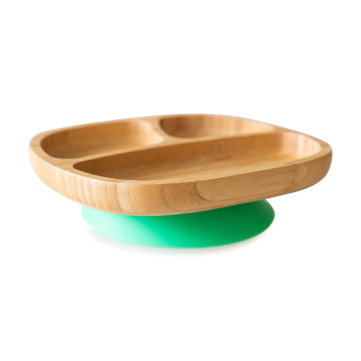 Bamboo plate - 5 colors - with suction cup - Melamine free