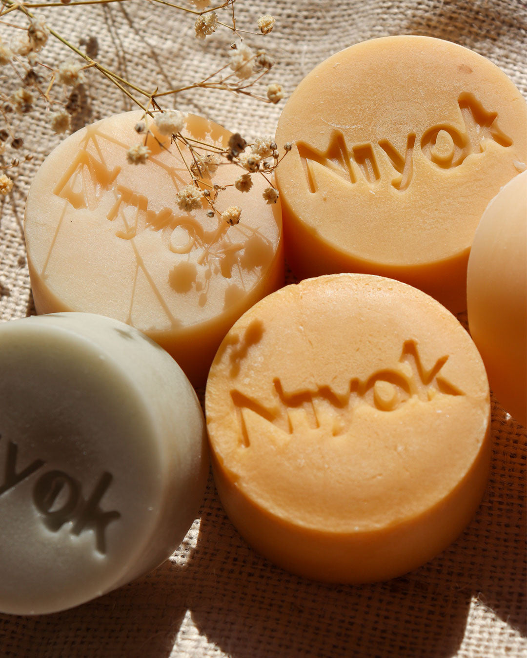 Peachy Keen Beauty Kit: Niyok Natural Deodorant, Shower Bar, Soft Blossom Moisturizer, and Sisal Bag