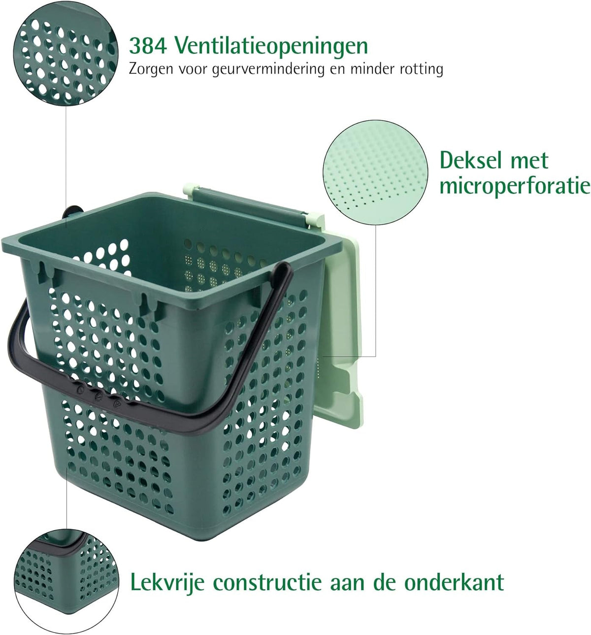 Biomat – Airbox with holes – Waste bin – 10 liters