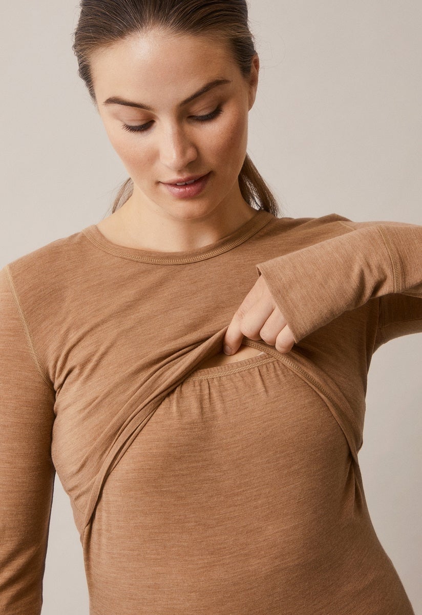 Boob Design - Merino Wool Nursing Shirt with Long Sleeves