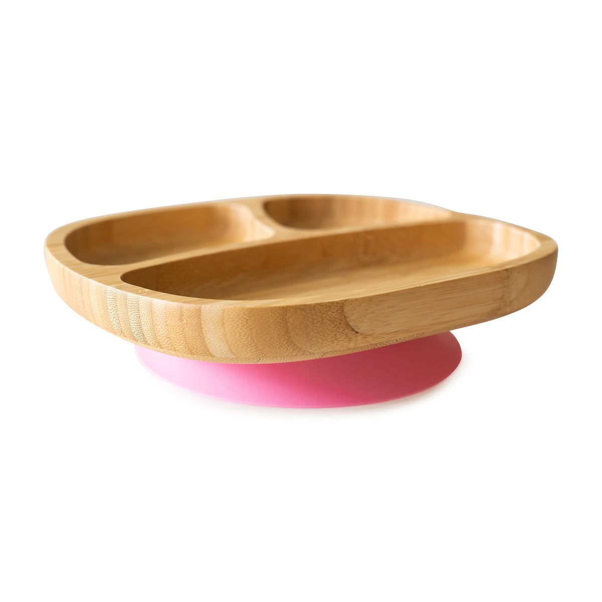 Bamboo plate - 5 colors - with suction cup - Melamine free