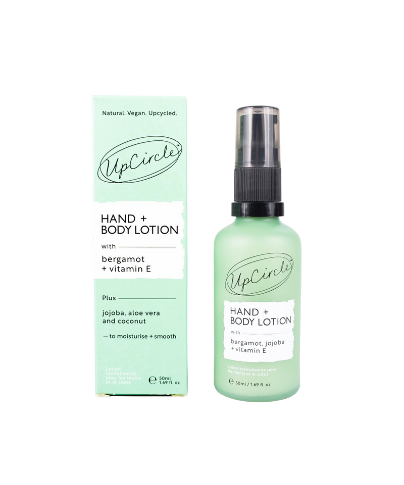 Hand + Body Lotion – Upcycled Bergamot Fruit Water – Travel size