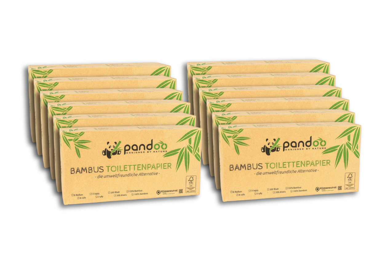 Pandoo bamboo toilet paper - 96 rolls