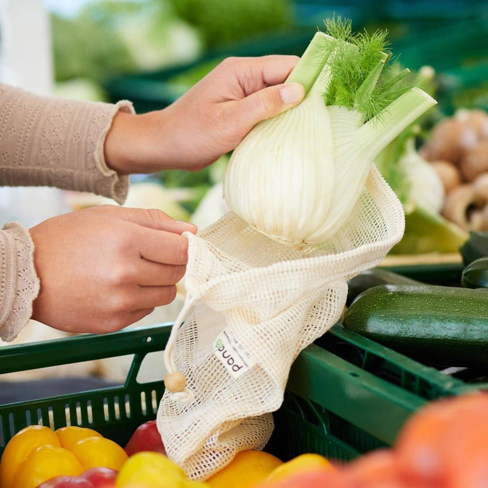 Vegetable & Fruit neat of organic cotton - 3 pieces