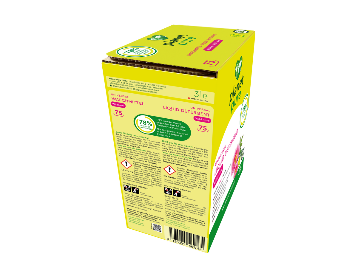 Planet Pure - universal eco detergent - Wild Rose - 3L
